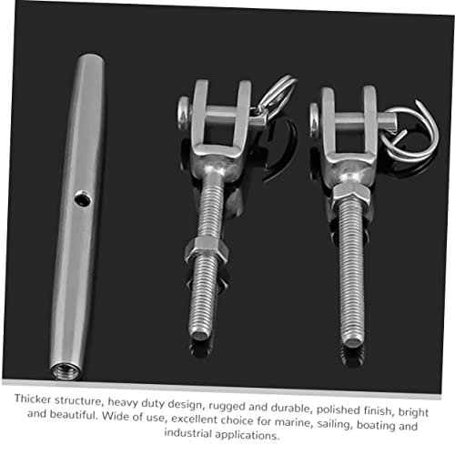 Cabilock Juego de 2 Tensores para Cable de Acero Inoxidable con Diseño de Quijada para Tensión Ajustable en Cuerdas y Redes, Uso Exterior miniatura 5