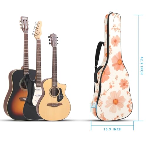 Housse de guitare basse et acoustique 109 cm à 2 poches