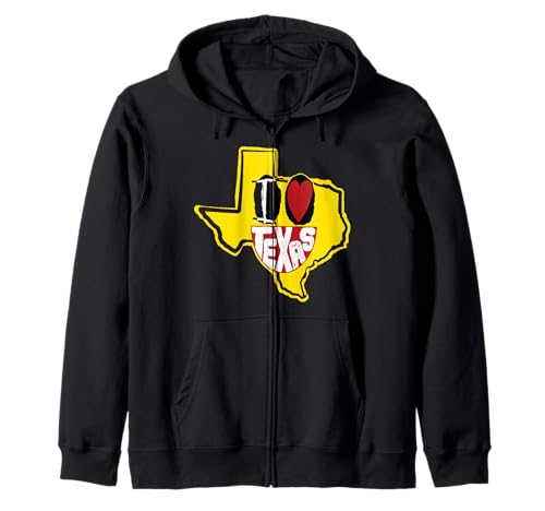 Amo Texas Cara feliz Texas Cara sonriente Texas Amor Sudadera con Capucha