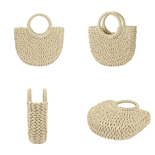 Barabum Beach Bag,Womens Straw Woven Crossbody Shoulder Bags Top Handle Satchel Handbag Purse for Summer3