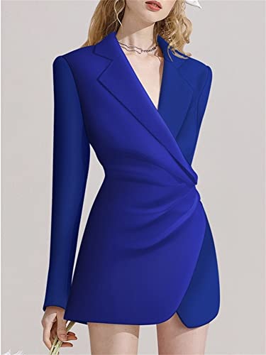Women Blazer Dresses Formal Elegant Classy Long Sleeve Dress for Women Work Office 5