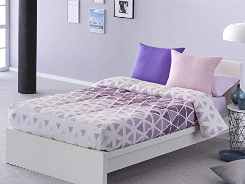Sansa - Edredón Ajustable Kansas Cama 90 - Color Lila