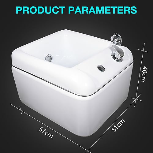 Spa de pies acrílico cuadrado con luz y temperatura ajustable miniatura 6