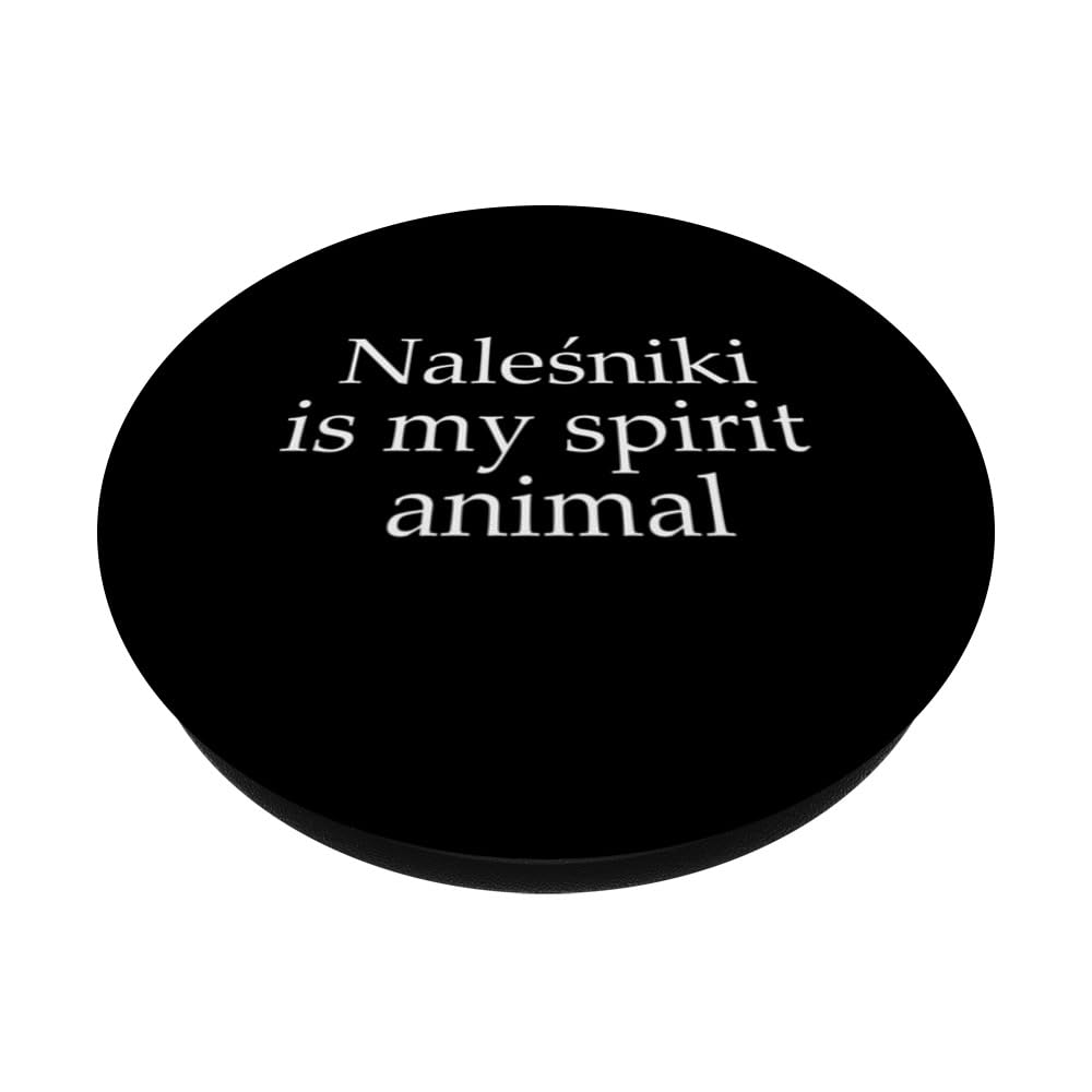 Funny Nalesniki Saying Polska Pancakes Polish Cuisine PopSockets Swappable PopGrip, Black - Image 2