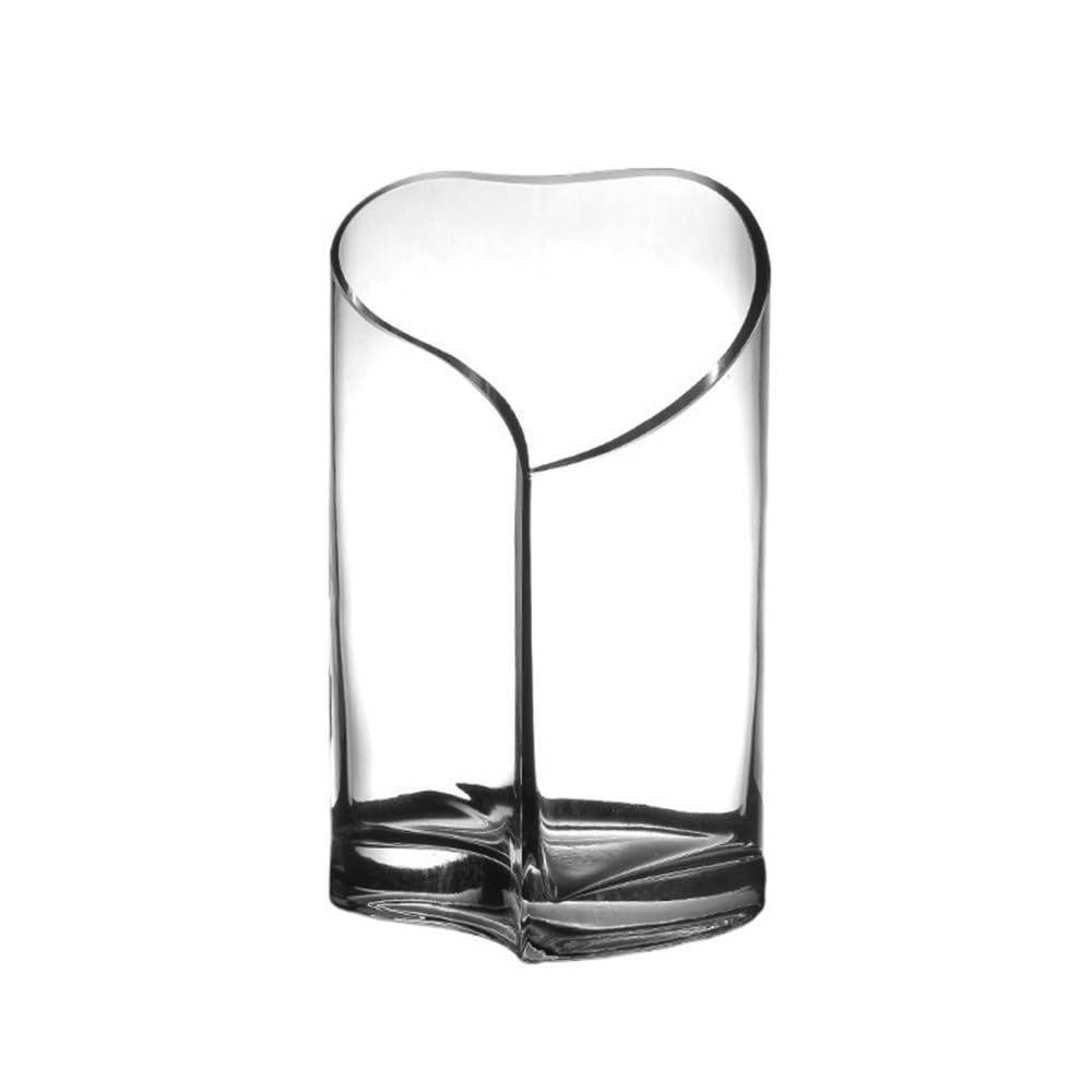 Aquarium Kleines Glas-Goldfisch-Aquarium for den Schreibtisch, Mini-Herz-Aquarium, 12,5 cm x 22 cm