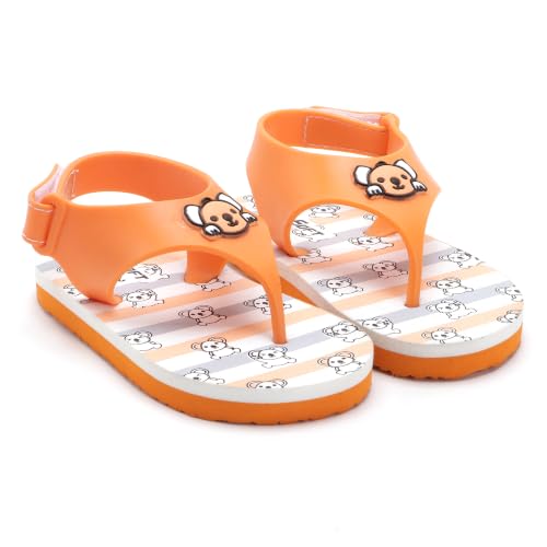 Image of Duosoft Kids Flip Flop Sandals with Bear Motif, Slippers for Baby Girl and Baby Boy, Indoor and Outdoor Slipper for Kids with Strap (K-401)
