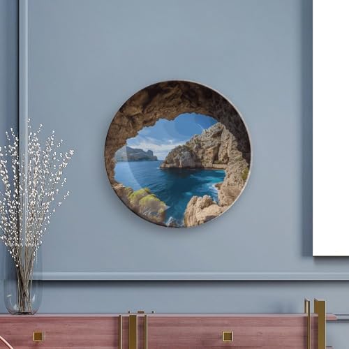 Plato decorativo de cerámica con soporte 7 pulgadas miniatura 5