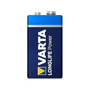 Varta Longlife Power 9V Block batterij 6LR61 (verpakt per stuk) Alkaline E-Block Batterijen – ideaal voor brandmelder…