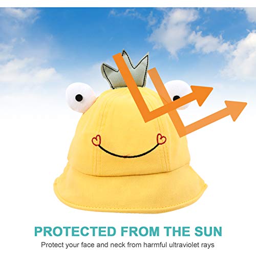 STOBOK Chapéu de Sapo Balde Coroa Chapéu de Sapo Bebê Infantil Boné à Prova de Vento Chapéu de Aba L