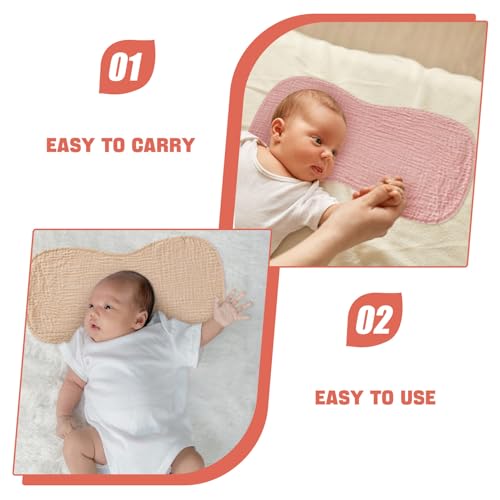 Lingettes éructation bébé gris blanc rose pour le repas - 3