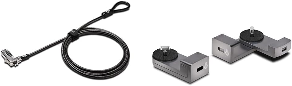 Kensington NanoSaverTM Combination Laptop Lock Resettable, Computer Security Locking Cable K60603WW & Lock Designed for Mac Studio Locking Adapter Mac Studio Mount K65101WW