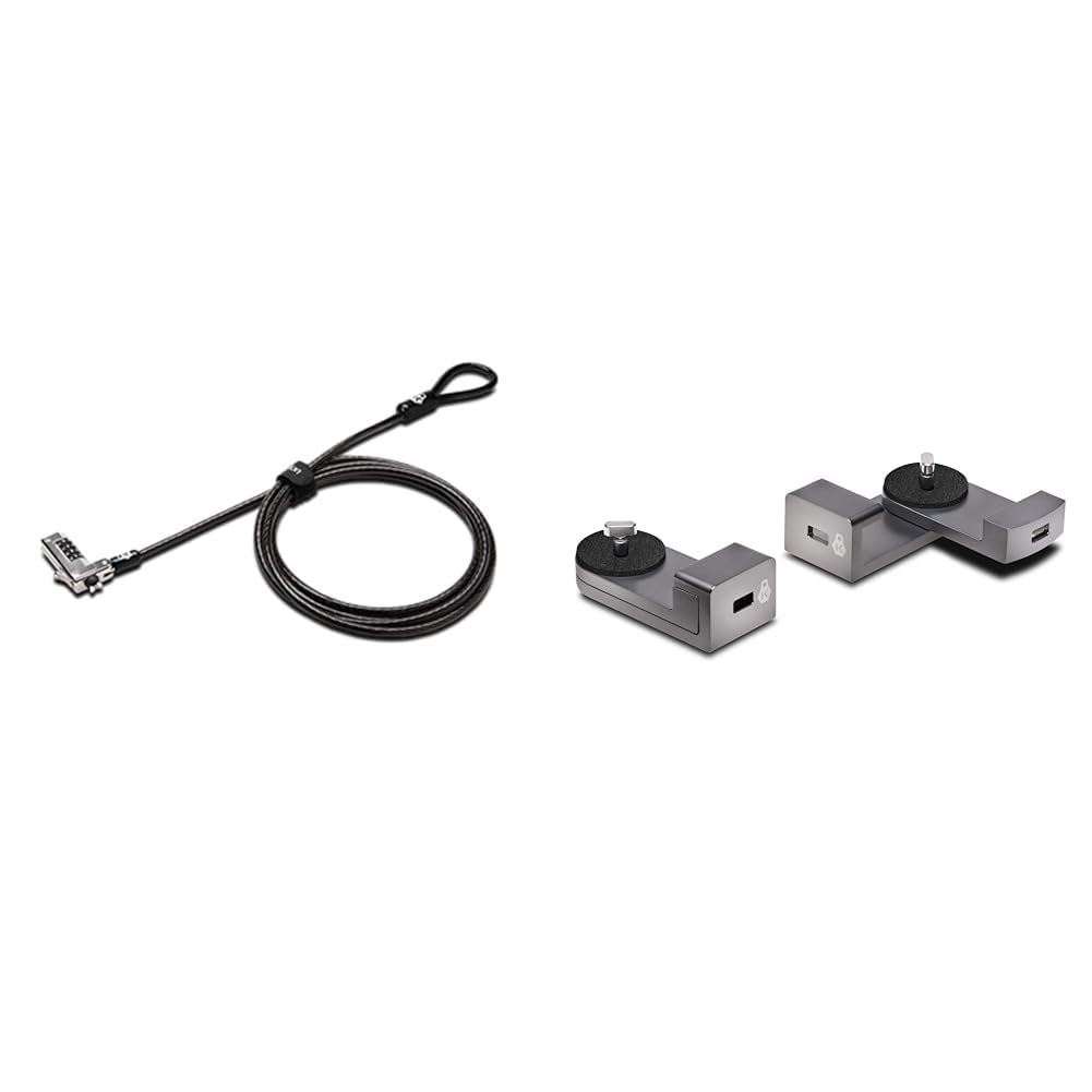 Kensington NanoSaver™ Combination Laptop Lock (Resettable), Computer Security Locking Cable (K60603WW) &amp; Lock Designed for Mac Studio Locking Adapter Mac Studio Mount (K65101WW)