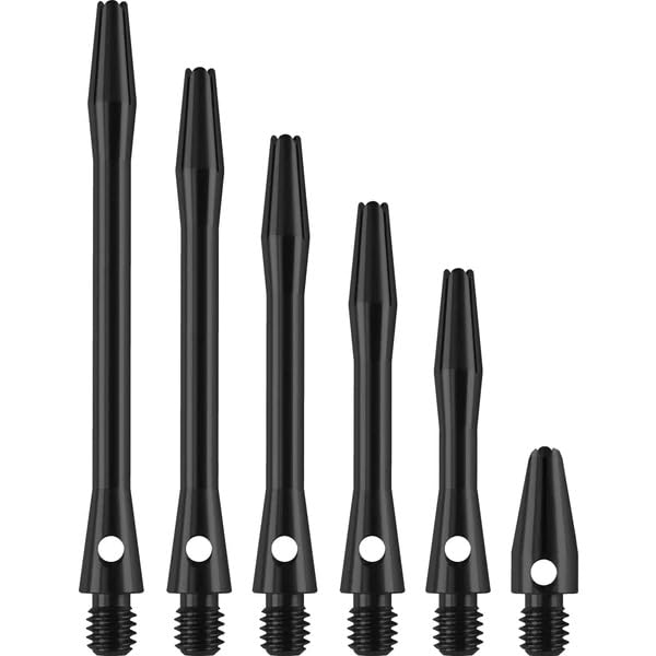 DESIGNA DARTS Personalised Aluminium Shafts | Custom Metal Dart Stems | 1 Set of 3 Stems, Short 35mm, Black (S0756)