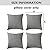 Home Brilliant Decorative Linen Square Throw Cushion Covers Pillow Shams for Bed, 18 x 18, Dark Grey, 4 Pack