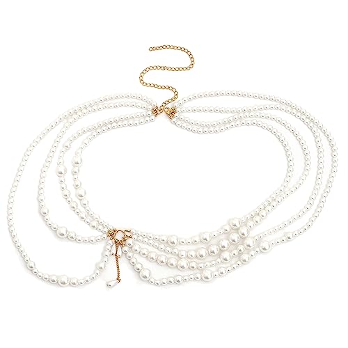 Perlen Körperkette BH Und Bodenperlen BH Kettenkette Körperschmuck Bikinis Brust Taille Taille