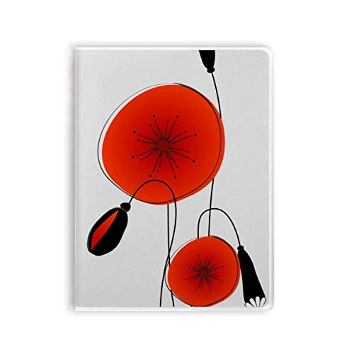 Carnet de notes souple aux motifs de fleurs abstraites élégantes