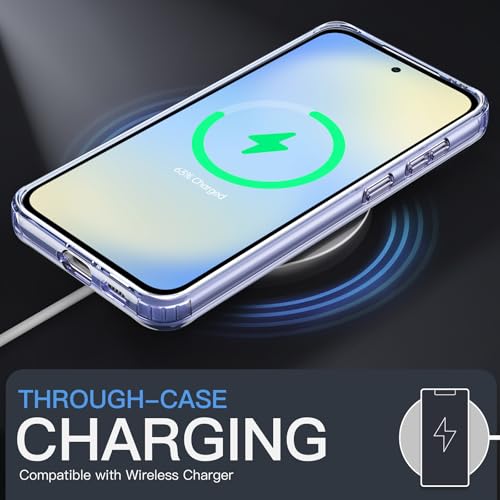 Image of JETech Cover Case for Samsung Galaxy S25 FE, Non-Yellowing Shockproof Bumper Protective Phone Cover, Anti-Scratch Hard PC Back (Icyblue)