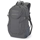 VINBAGGE Rucksack Taktischer Motorrad Wanderrucksack Outdoor Wasserdicht Trekkingrucksack 25L Campus Wandern Arbeit Schulrucksack Jungen Daypack für Herren Damen Grau(500D-Aufrüstung)