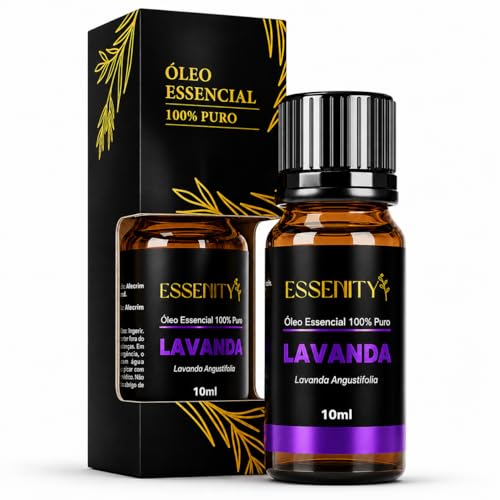 Óleo Essencial de Lavanda 10ml 100% Puro – Ideal para Difusor, Aromaterapia e Relaxamento, Vegano – ESSENITY