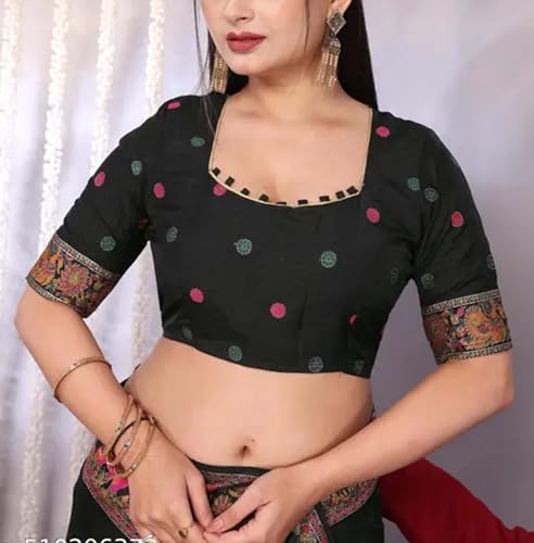 Generic black kashmiri silk saree – image 3