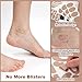 18 Sheets Moleskin Adhesive Pads, Multi-Shaped & Oval Moleskin Tapes, Anti-Wear Protective Moleskin Strips Prevention Pads Mole Skin Patch for Feet Heels Blisters Shoe (Dark Brown)