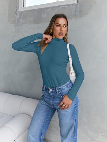 Image of Trendy Queen Women's Turtleneck Long Sleeve Shirts Basic Underwear Tops Winter Clothes 2026