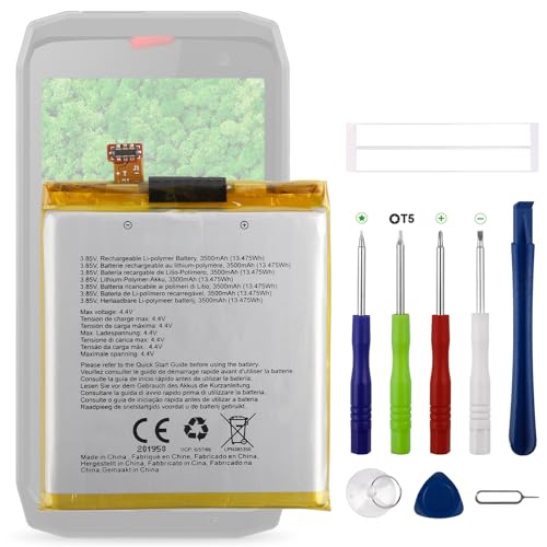 Swark Batterie de rechange LPN385350 compatible avec Crosscall Action X3, Action-X3, Core X3,...