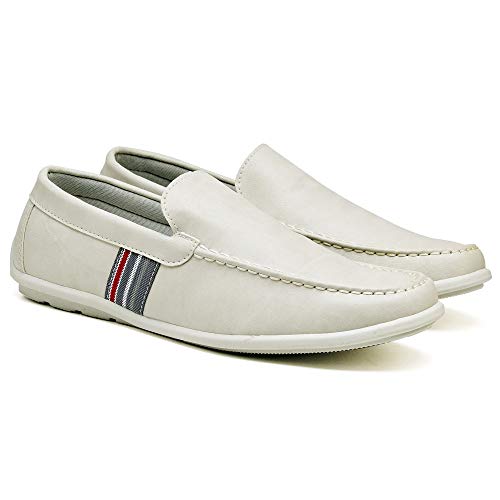 Kit 2 Pares Sapato Mocassim Zaru Gorgeus R3000 e R3002 (41, Branco/Gelo)