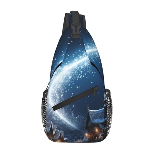 Bolso cruzado unisex negro para viaje y senderismo
