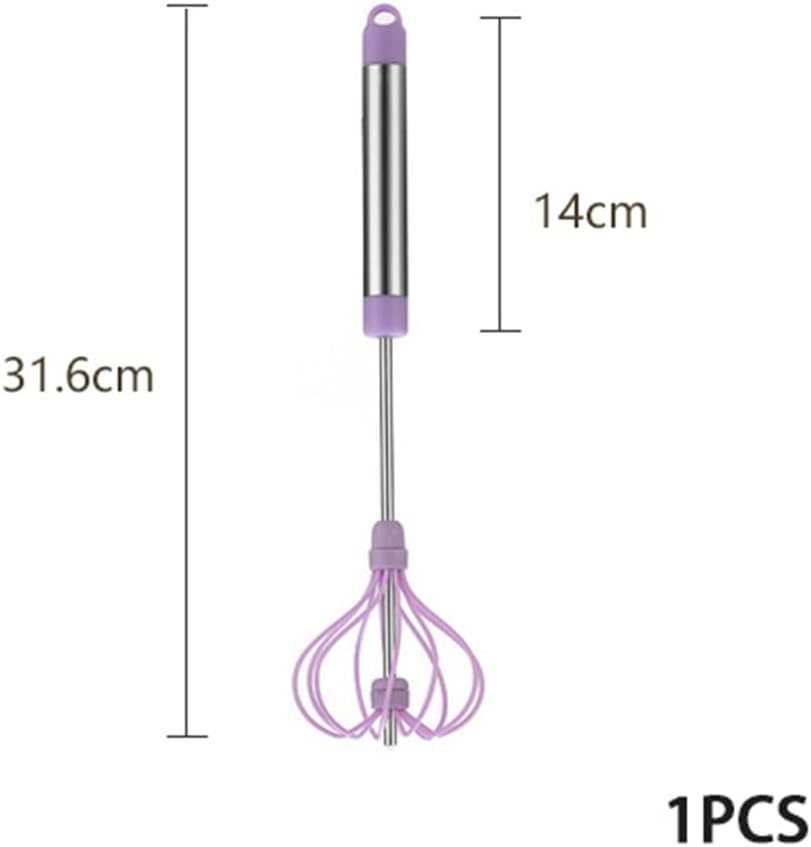 Semi Automatic Stainless Steel Egg Mixer Milk Frother Hand Mixer Whisk For (Color : A Size : As the picture shows)