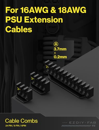 Peines de cable de PC EZDIY-FAB para un guiado impecable y un flujo de aire óptimo en tu torre 3