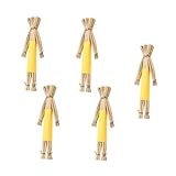IMIKEYA 5pièces Poupée Vaudou Paille Kit De Décorations pour Maison De Poupée Et Jardin Extérieur Lot de Figurines Miniatures Épouvantails