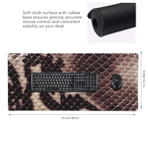 Tapis de souris grand format texture peau de serpent pour protéger votre bureau - 3