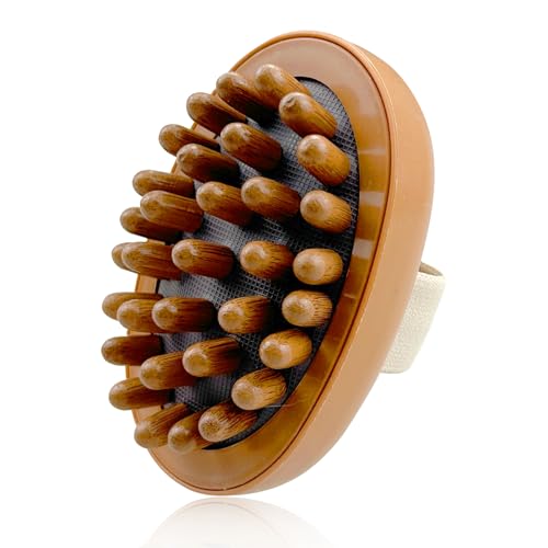 Wood Meridian Pressure Brush,Body Anti Cellulite Brush,Essential Oil Spa-Air Cushion Meridian Massage,Body,Knee Hand Massage