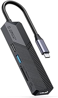 USB C Hub to HDMI OTG Adapter ORICO 5-in-1 USB C Hub Multiport Adapter to 4K HDMI Adapter with 1*USB 3.0,1*USB 2.0, SD/Micro SD Card Reader for MacBook Pro, Chromebook and Type C Devices