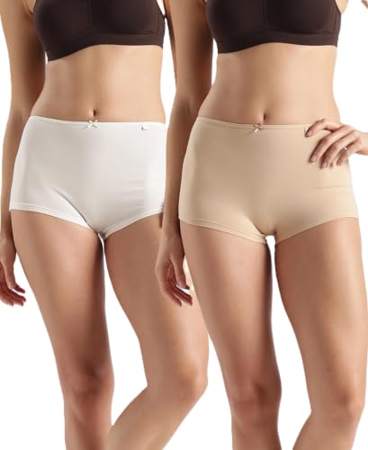 Image of Jockey SS04 Women High Coverage Super Combed Cotton Elastane Stretch Boy Leg (Pack of 2)