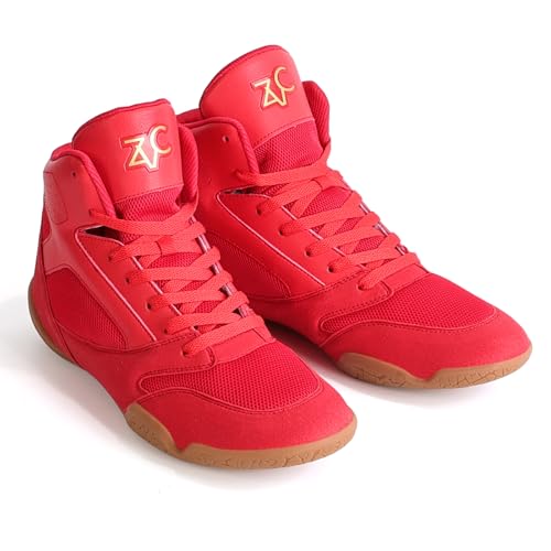 Image of ZVC Wrestling Shoes Men Boxing Shoes for Fighting Shoes Powerlifting Bodybuilding Boots Footwear