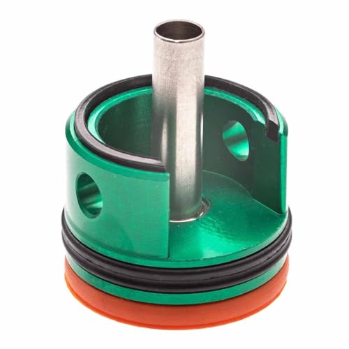 Genérico FPS Softair Cabeza de Cilindro V3, Aluminio Ergal CNC, Verde, Compatible con G36/AUG, Doble Junta Tórica