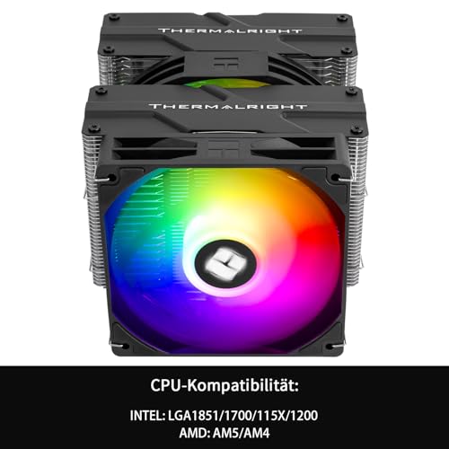 Thermalright Peerless Assassin 140 SE ARGB chłodnica procesora, radiator Dual-Tower z 6 rurami grzewczymi, wentylator Dual PWM, wydajne odprowadzanie ciepła, do AM4/AM5, Intel LGA115x/1700/1851