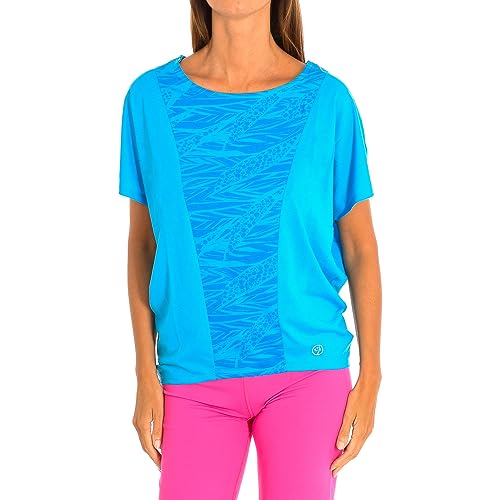 Zumba Camiseta Deportiva de Manga Corta y Cuello Redondo Z1T00685 para Mujer