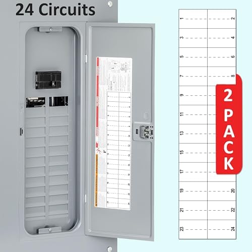 24 Circuits Replacement for Eaton Electrical Panel CHMS Square D Schnider Homeline Electrical Circuit Directory Labels image 4