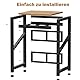 Rouzin Waschmaschine Trockner Schrank, Waschmaschinenregal 2 Ebenen, Verstellbares Stapel-Set über Waschmaschinen, Tragfähigkeit 370 kg für Badezimmer Waschküche 73 * 63 * 105cm