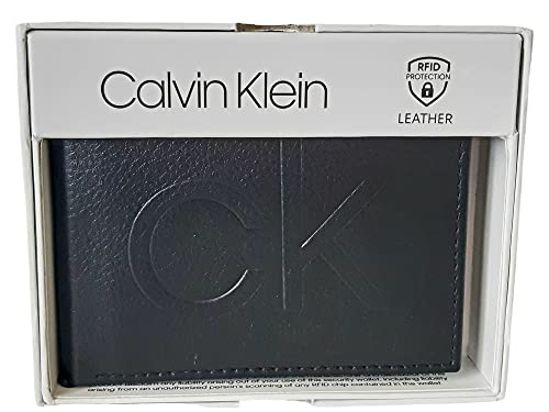 Calvin Klein Men's Genuine Leather Wallet With Rfid Protection, Black, Standard, American #TOP3
