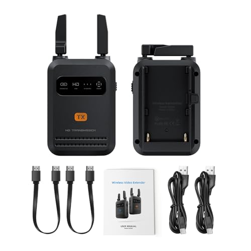 Sistema de transmisión de video inalámbrico 1080P 60fps, kit transmisor y receptor con alcance de 200m y baja latencia para eventos al aire libre y transmisión en vivo miniatura 7