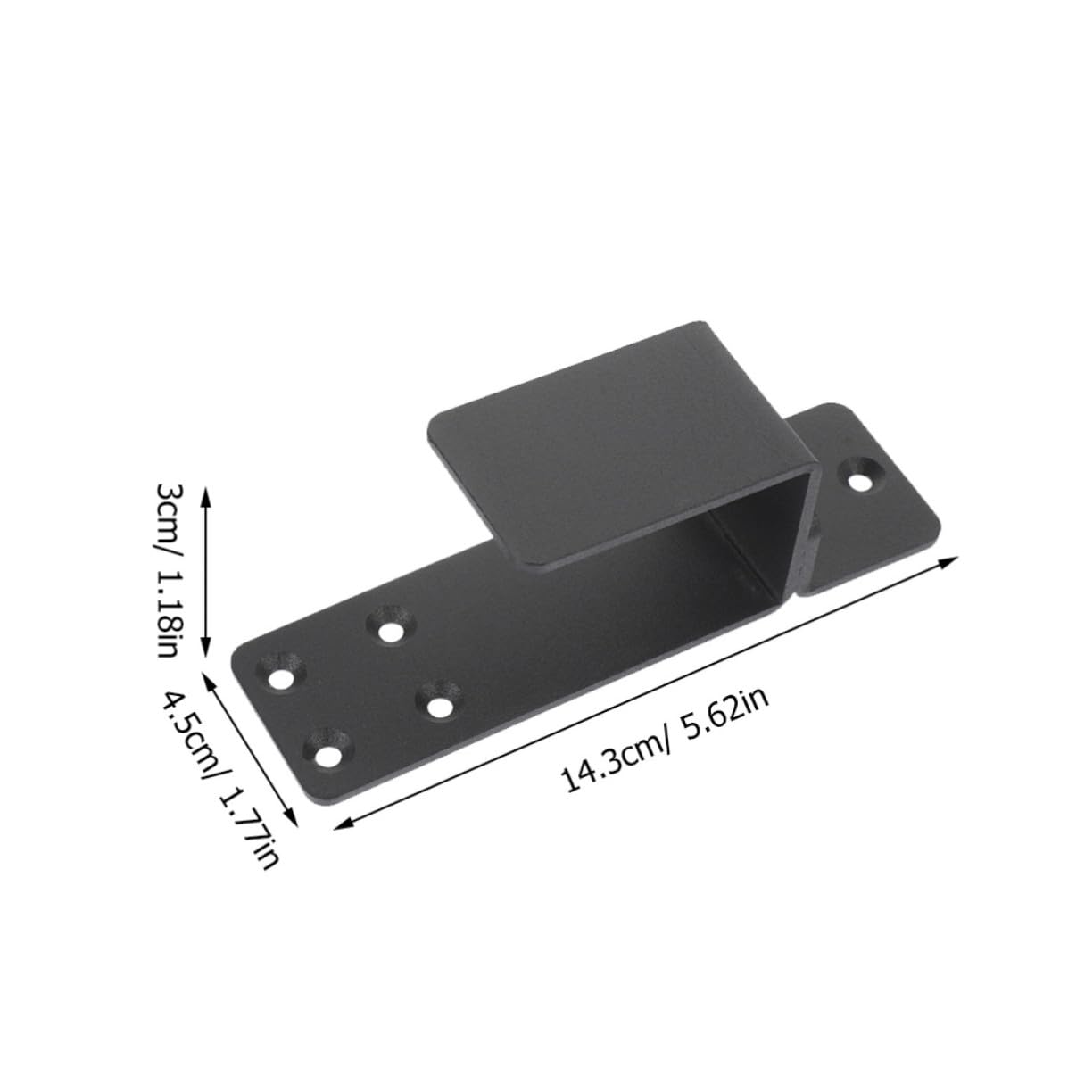 Sicherheitsbarrikadenhalterungen in Stahl mit u förmiger, minimalistischer Halterung, schwarz, 1 Satz, für Scheunentore und Haussicherheitsanwendung