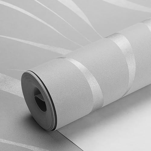 Putentfun Tapete 3D Effekt Wasserpflanzen Muster Moderne Minimalistisch Wallpaper,3D-Wellen Geprägte Tapetenrolle,0,53 m x 9,5 m = 5,03 m² Wanddekoration in Wohnzimmer Schlafzimmer und Büro(4 Rolle)