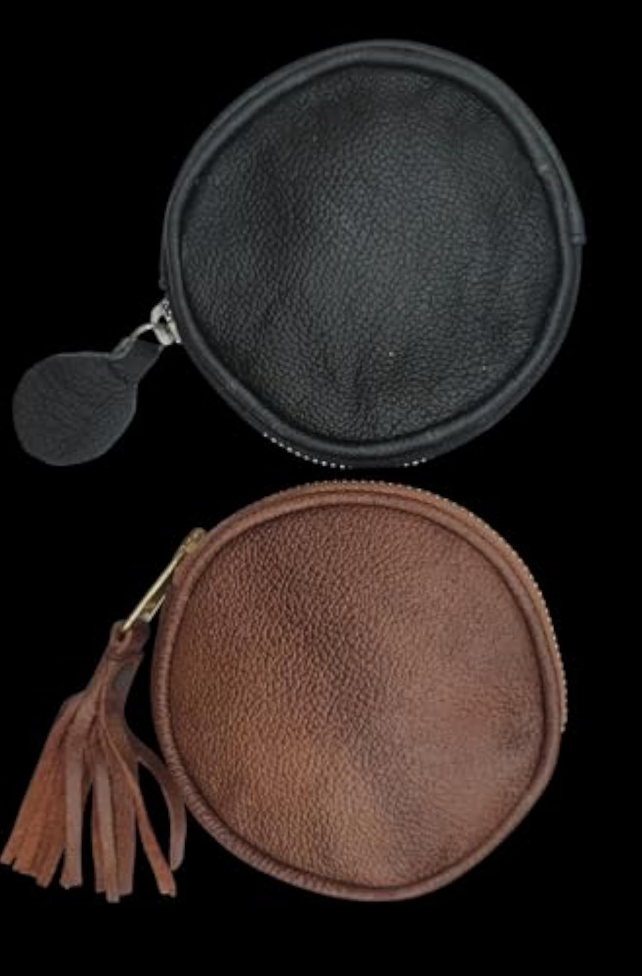 Travel Leather Jewellery Organiser with Zipper