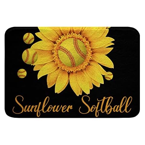 Softball-bedruckte Badezimmerteppiche für Kinder Cover
