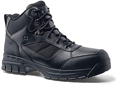 Shoes for Crews Voyager II, Men's, Women's, Unisex Steel Toe (ST) Work Boots, Slip Resistant, Water Resistant, Black, Men's 10.5 / Women's 12 | Image 1