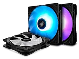 DEEPCOOL RF120 3in1 3X120mm RGB LED PWM Fans with Fan Hub and Extension, Compatible with ASUS Aura Sync